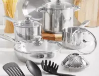 Macy’s: Tools of the Trade Stainless Steel 13-Pc. Cookware Set $29.99 (Reg $120)
