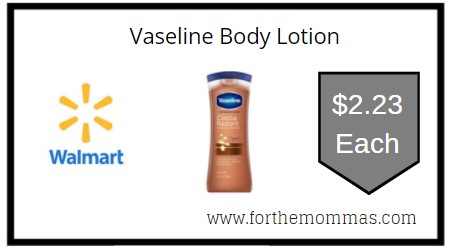 Walmart: Vaseline Body Lotion ONLY $2.23 Each