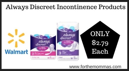 Always Discreet Incontinence Products