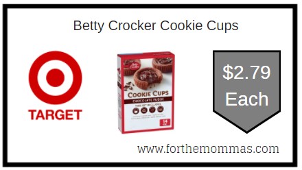 Target: Betty Crocker Cookie Cups ONLY $2.79 Each