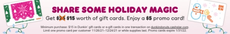 Dunkin Gift Card Offer
