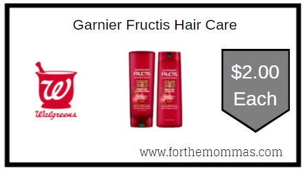 Walgreens Deal on Garnier Fructis Hair Care
