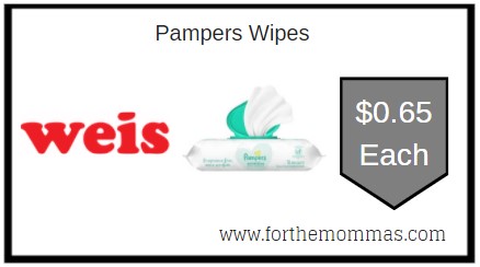 Weis: Pampers Wipes ONLY $0.65 Each 