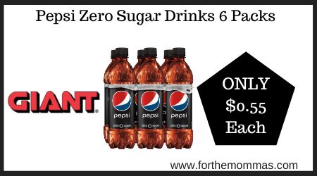 Pepsi Zero Sugar Drinks 6 Packs