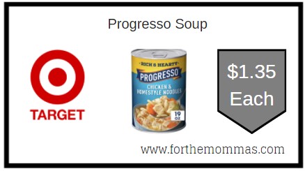 Target: Progresso Soup ONLY $1.35 Each