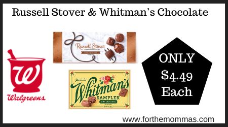 Russell Stover & Whitman’s Chocolate ONLY $4.49 Each At Walgreens