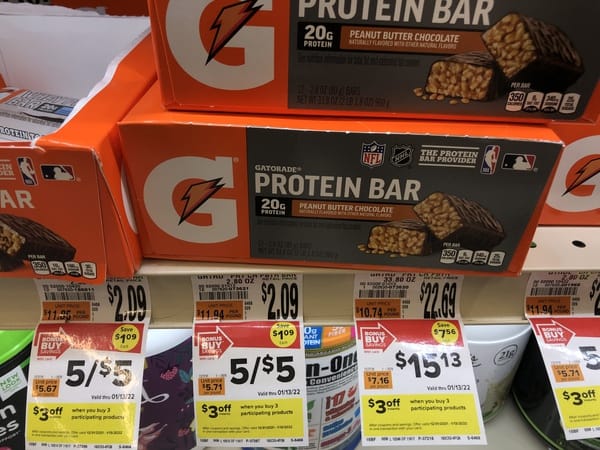 Giant: 3 FREE Gatorade Protein Bars 