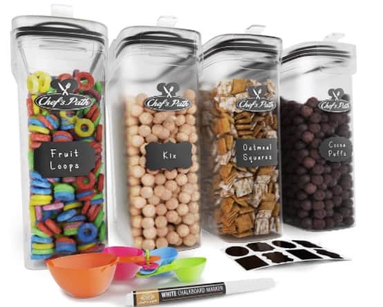 Amazon: Cereal Storage Containers 4-Piece Set ONLY $19.52 (Reg $30)