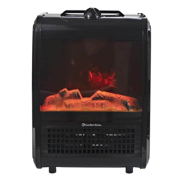 Comfort Zone 1200W Ceramic Electric Fireplace Heater