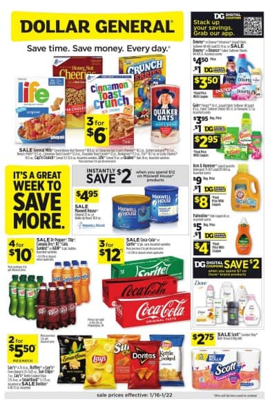 Current Dollar General Ad Scan