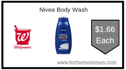 Walgreens: Nivea Body Wash ONLY $1.66 Each