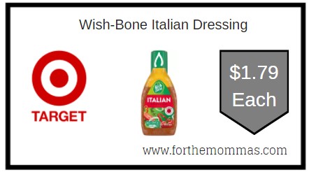 Target: Wish-Bone Italian Dressing ONLY $1.79 Each 