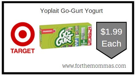 Target: Yoplait Go-Gurt Yogurt ONLY $1.99 Each 
