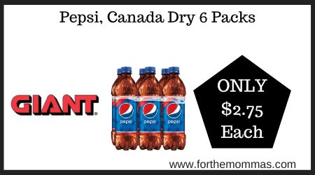 Pepsi, Canada Dry 6 Packs