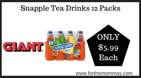 Snapple Tea Drinks 12 Packs