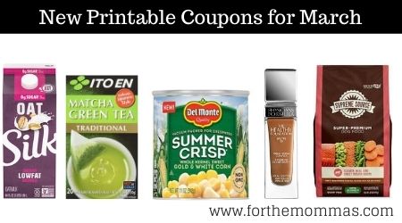 New Printable Coupons for March