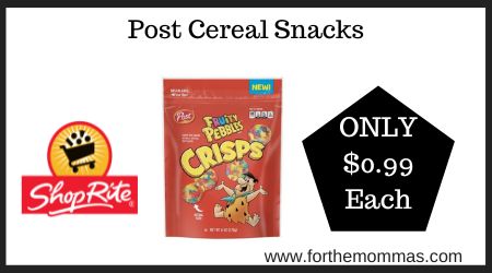 Post Cereal Snacks