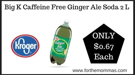 Big K Caffeine Free Ginger Ale Soda 2 L