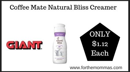 Coffee Mate Natural Bliss Creamer