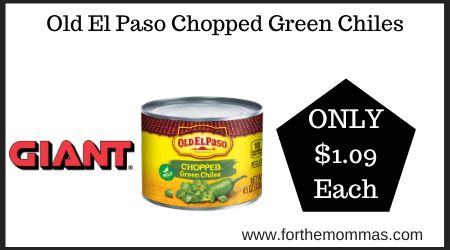 Old El Paso Chopped Green Chiles