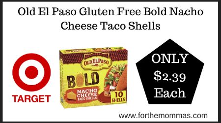 Old El Paso Gluten Free Bold Nacho Cheese Taco Shells