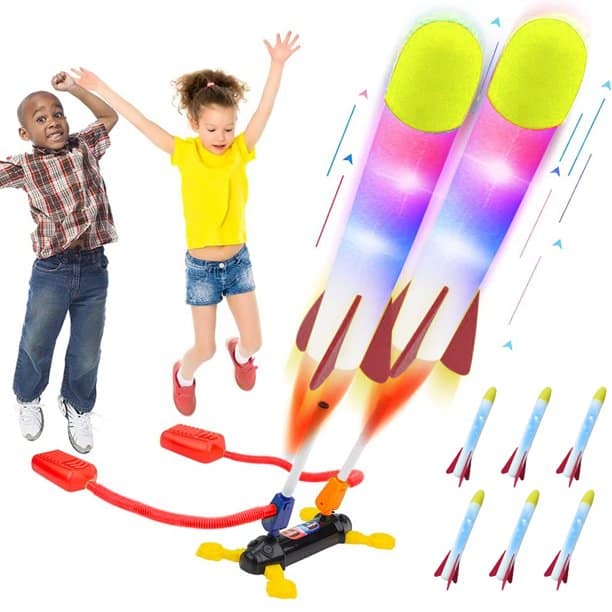Rocket Launcher for Kids, Outdoor Duel Game Foam Jump Rocket