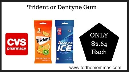Trident or Dentyne Gum