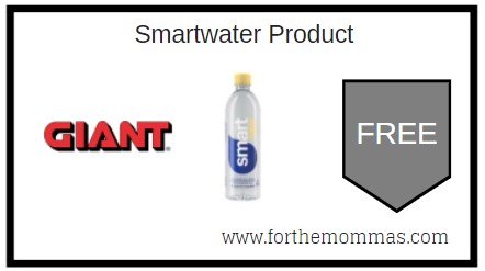 Giant: FREE Smartwater Product Starting 4/22! {5-Point Freebie}