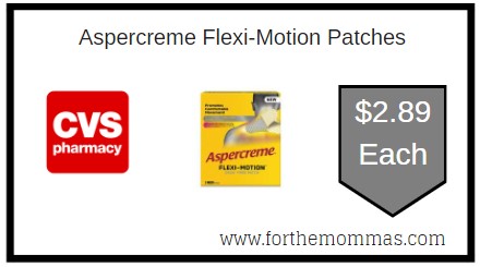CVS: Aspercreme Flexi-Motion Patches 3-Count