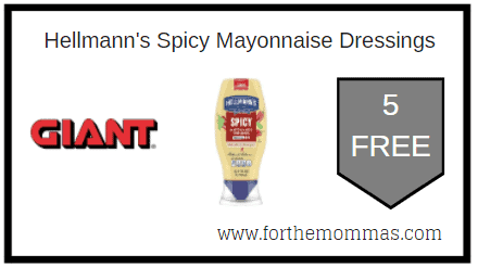 Giant: 5 FREE Hellmann's Spicy Mayonnaise Dressings