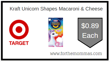 Target: Kraft Unicorn Shapes Macaroni & Cheese ONLY $0.89 Each