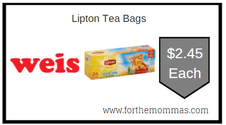 Weis: Lipton Tea Bags ONLY $2.45 Each