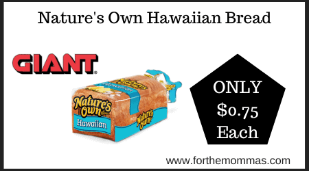 Nature's Own Hawaiian Bread