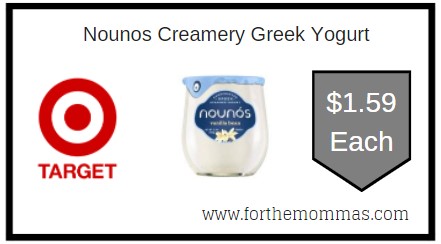 Target: Nounos Creamery Greek Yogurt ONLY $1.59 Each 