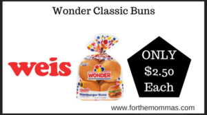 Weis Deal on Wonder Classic Buns
