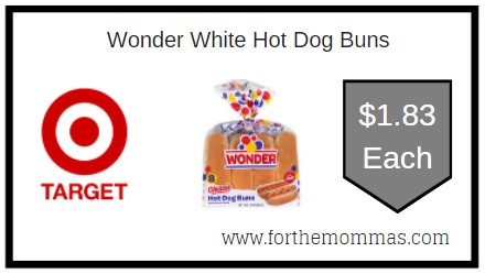 Target: Wonder White Hot Dog Buns ONLY $1.83 Each
