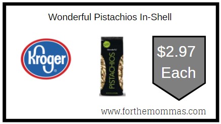 Kroger: Wonderful Pistachios In-Shell ONLY $2.97 Each