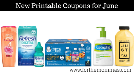 New Printable Coupons for June