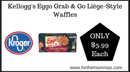 Kellogg's Eggo Grab & Go Liège-Style Waffles