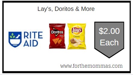 Rite Aid: Lay's, Doritos & More ONLY $2.00 Each