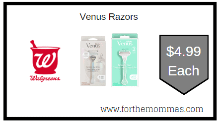 Walgreens: Venus Razors ONLY $4.99 Each
