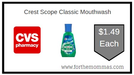 CVS: Crest Scope Classic Mouthwash $1.49 Each