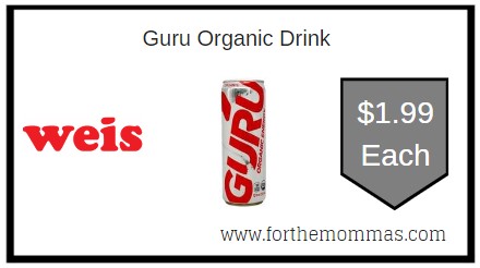 Weis: Guru Organic Drink ONLY $1.99 Each