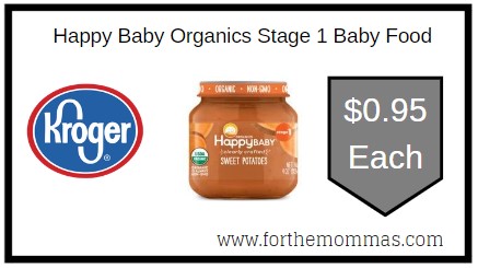Kroger: Happy Baby Organics Stage 1 Baby Food $0.95 Each