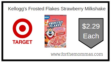 Target: Kellogg's Frosted Flakes Strawberry Milkshake $2.29 Each