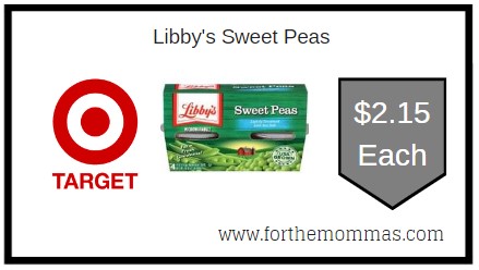 Target: Libby's Sweet Peas ONLY $2.15 Each