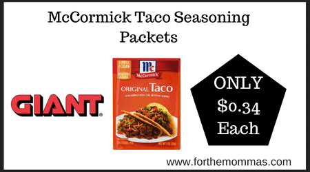 McCormick Taco Seasoning Packets