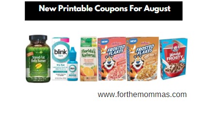 New Coupons For Aug Over $126 In Savings