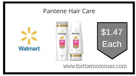 Walmart: Pantene Hair Care ONLY $1.47 Each