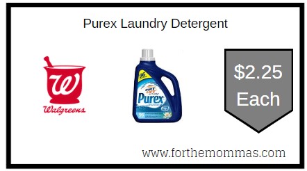 Walgreens: Purex Laundry Detergent ONLY $2.25 Each